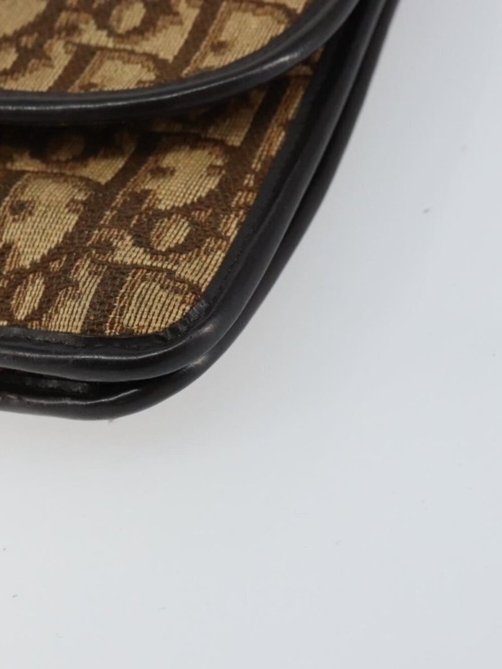 Authentic Christian Dior Trotter Canvas Shoulder Bag Beige Gold - Picture 2 of 16